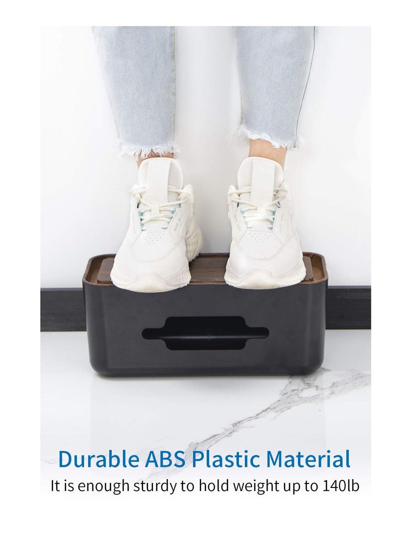 SYOSI Cable Organizer Box, Cable Management Box with Holder, Plastic Cable Storage Box for Desktop, Power Strip Wire Organizer Case Anti Dust - Image 2