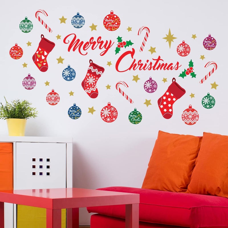 WALPLUS Christmas Decorations Clearance for Home Indoor Wall Stickers  Merry Christmas Decor Wall Murals Decals Living Room Children Nursery Restaurant Cafe Hotel Home Decor Merry Christmas Decor - Image 3