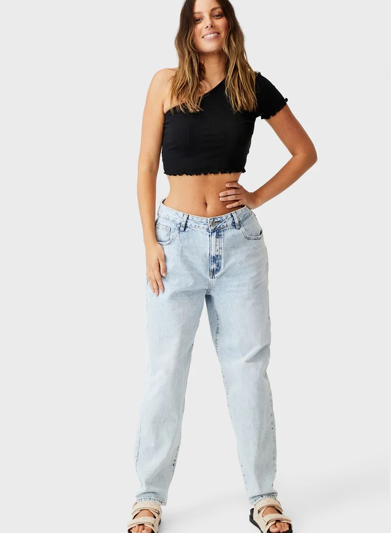 Cotton On One Shoulder Crop Top