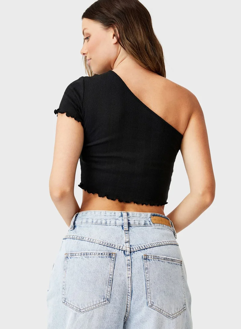 Cotton On One Shoulder Crop Top