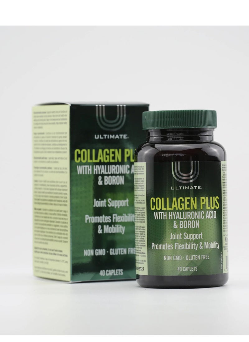 Ultimate COLLAGEN PLUS WITH HYALURONIC ACID & BORON CAPLETS 40'S 
