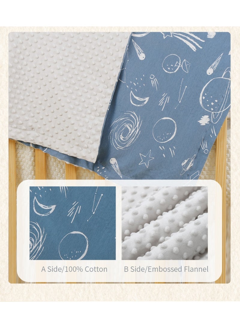 insular Baby Soothing Bean Blanket, Soft Swaddle Blanket for Newborn, Baby Wind-proof Cover Blanket, Naptime Air-Conditioned Blanket, Stroller Windproof Blanket (Blue, 39” x71”) - Image 4