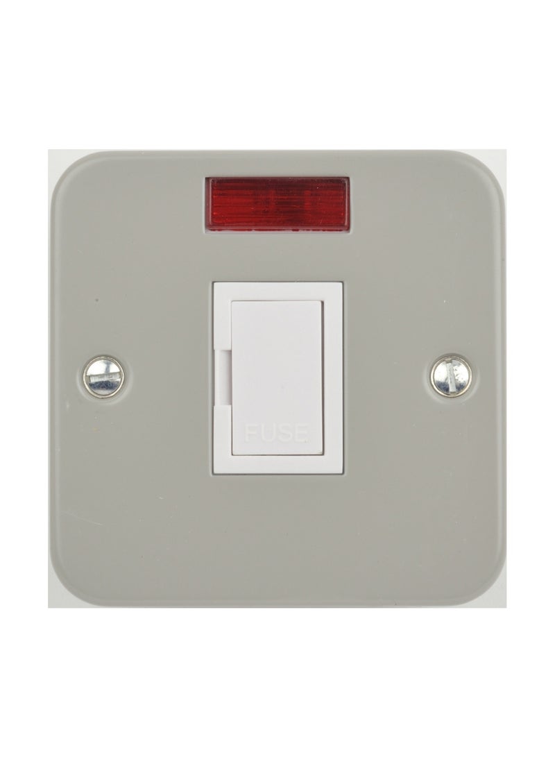 Schneider Electric Exclusive Fuse Connection Unit, Neon Indicator, 1 Gang, Grey - GMC13SPN