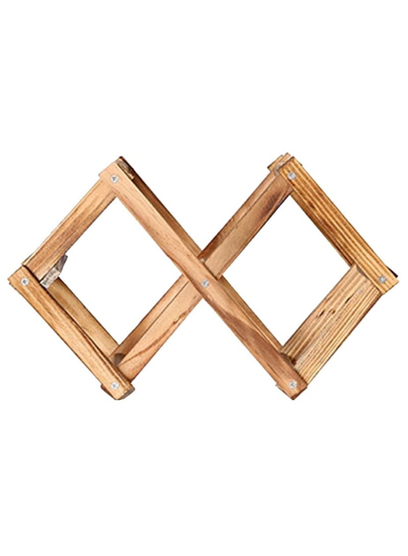 FFD Foldable Wooden Wine Rack – Stylish Free-Standing Countertop Holder for 3 Bottles – Versatile Folding Storage Rack for Home, Kitchen, Bar, or Pantry"  - Image 3