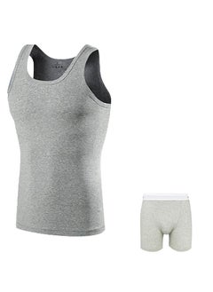 Generic Boxer Style Shirt And Underpants Set Size M Grey  - Image 2