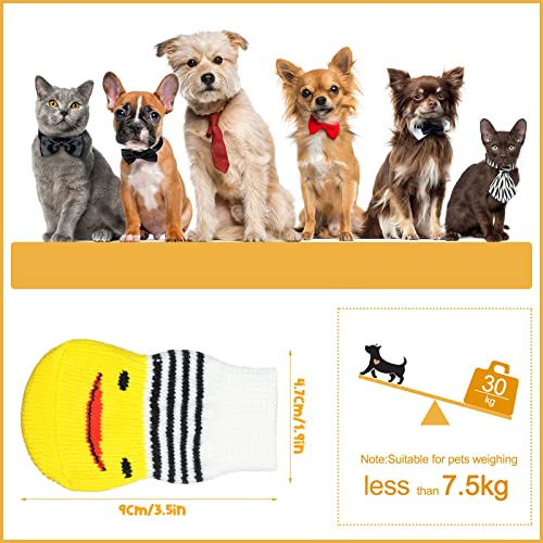 Saintrygo 24 Pieces Anti Slip Dog Socks Small Cat Paw Protector Pet Doggie Grip Knit Socks, Pet Paw Protector Traction for Small Medium Dog Indoor on Hardwood Floor Wear - Image 2