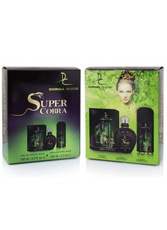 DORALL COLLECTION Super Cobra 2Pcs Promo Pack Eau de Toilette 100ml + Perfume Body Spray 150ml For Women  - Image 1