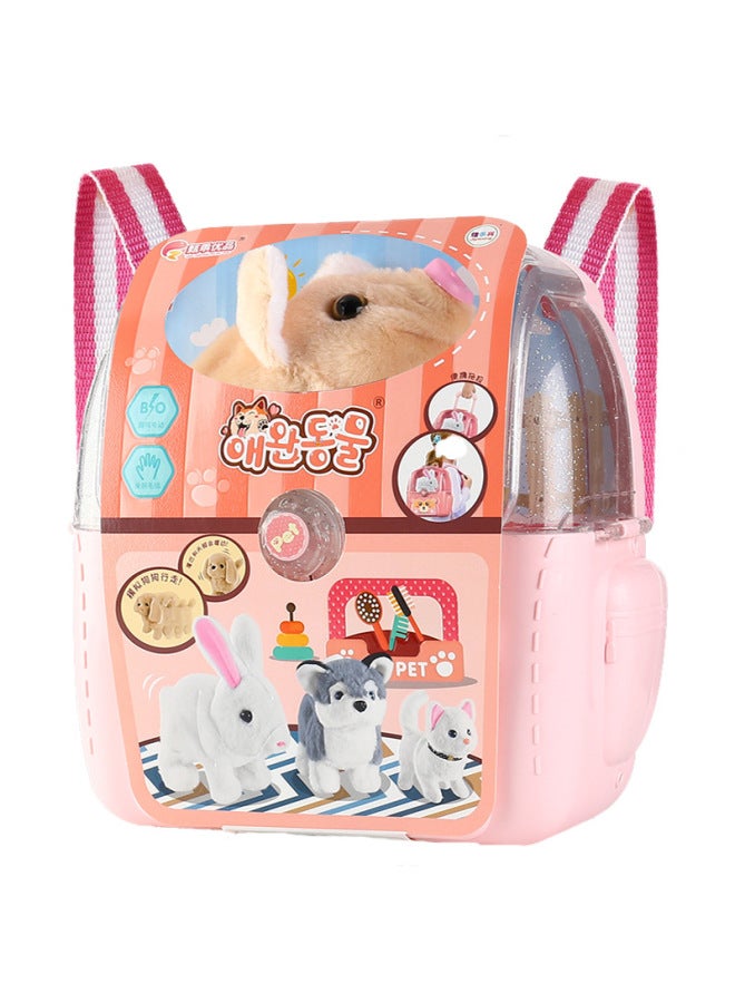 Jialixing Electric Walking Sound Shake Tail Stuffed Rabbit Piggy Puppy Cat Pet Storage Backpack Trolley Case-Color:688-415 Cat, 24 Boxes In 1 Box  - Image 3
