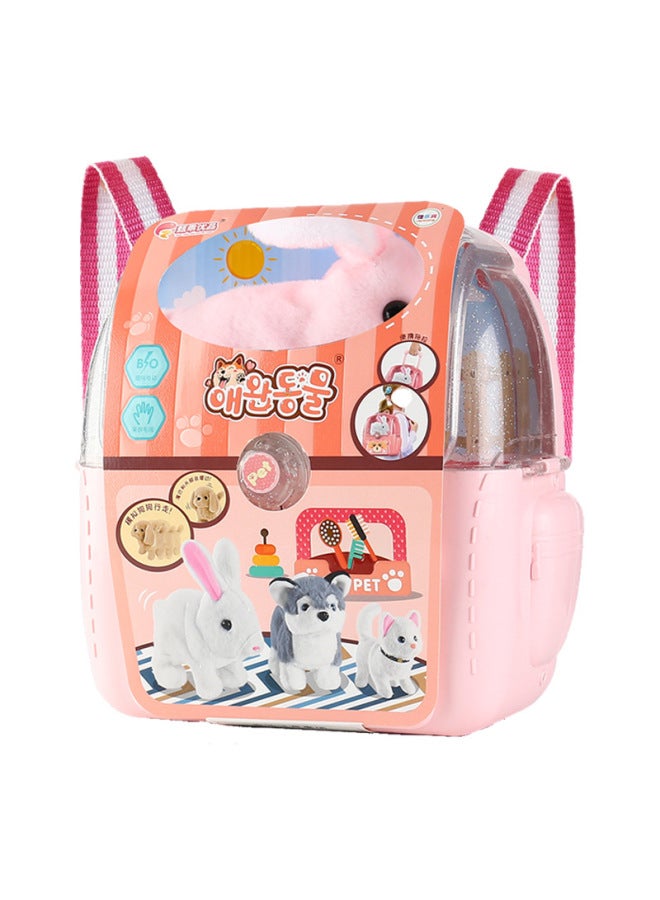 Jialixing Electric Walking Sound Shake Tail Stuffed Rabbit Piggy Puppy Cat Pet Storage Backpack Trolley Case-Color:688-415 Cat, 24 Boxes In 1 Box  - Image 2
