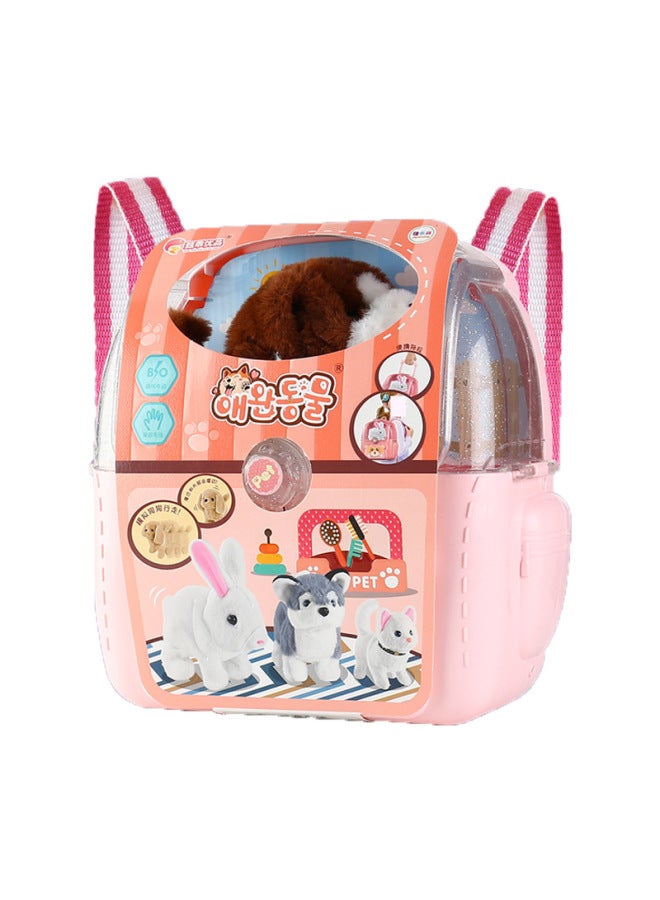 Jialixing Electric Walking Sound Shake Tail Stuffed Rabbit Piggy Puppy Cat Pet Storage Backpack Trolley Case-Color:688-415 Cat, 24 Boxes In 1 Box  - Image 4