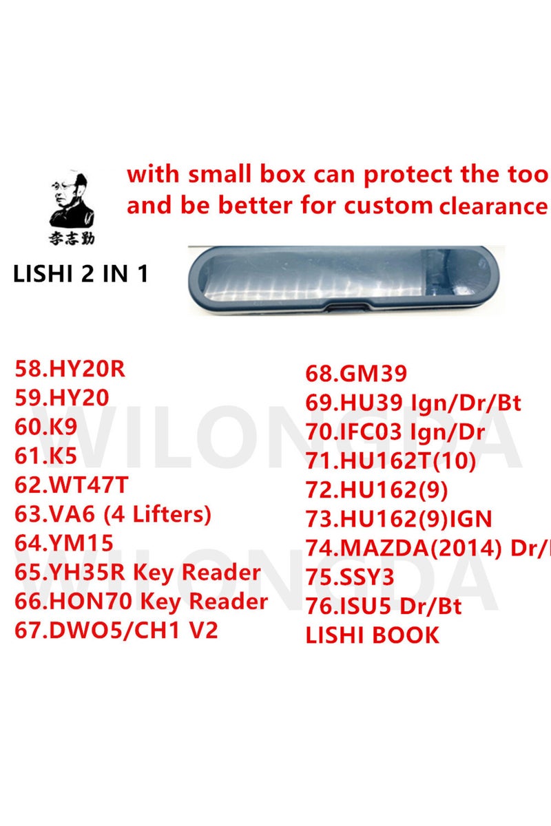 erorex Hu83 Lishi Tool Hu46 Ne72 Vac102 Toy43 Maz24 Hy22 Hon58r Hu66 Hu101 Hu64 Sip22 Hon66 Hu83 Vag2015 H - Image 3