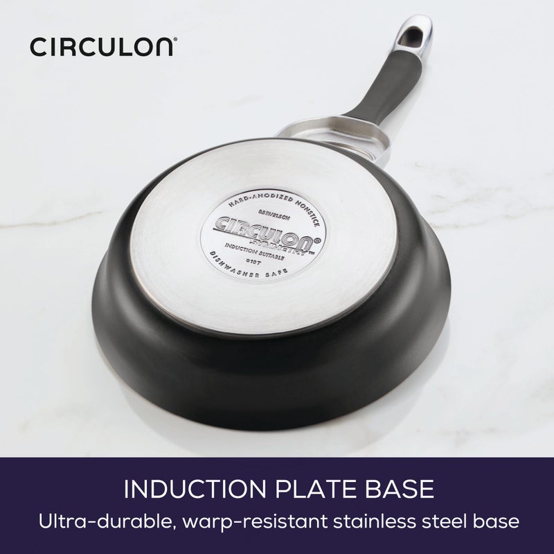 Circulon Circulon 87378 Symmetry Hard-Anodized Nonstick Frying Pan, 8.5-Inch, Black  - Image 5