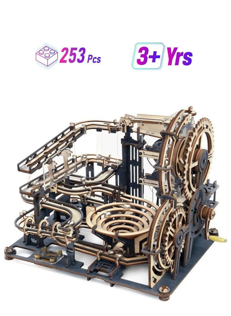 253pcs Mechanical City Track Night City diy handmade wooden creative ornaments assembled handmade model toys  - Image 1