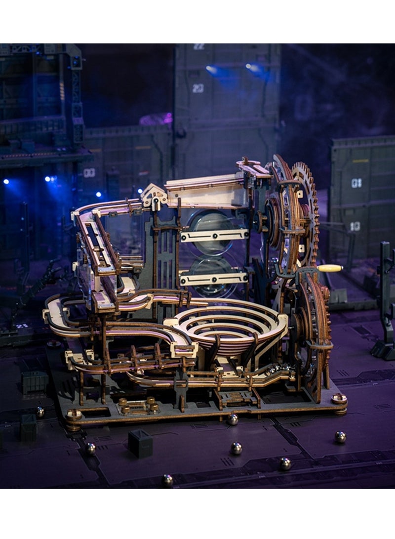 253pcs Mechanical City Track Night City diy handmade wooden creative ornaments assembled handmade model toys  - Image 4