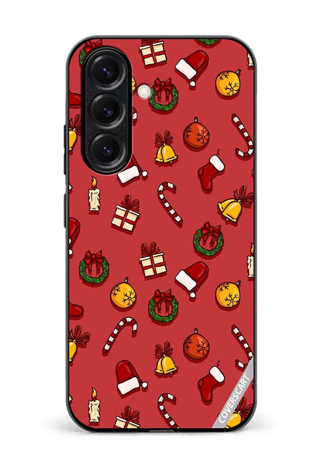 VR CREATIVE Protective Case Cover For Samsung Galaxy S25 Plus Christmas Symbols Design Multicolour