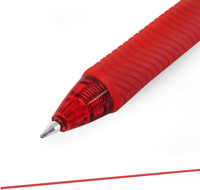 Pentel Energel -X Retractable Liquid Gel Pen (0.7Mm) Metal Tip, Red Ink, Box of 12 (Bl107-B) - Image 5