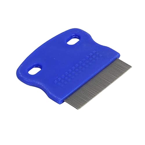 URBANMAC Small teeth Stainless Steel Comb | combs for Head Lice, Nit & Egg Removal with Long Fine Metal Teeth (Multicolor) Plastic Handle Brush-School kids & Women - Image 1