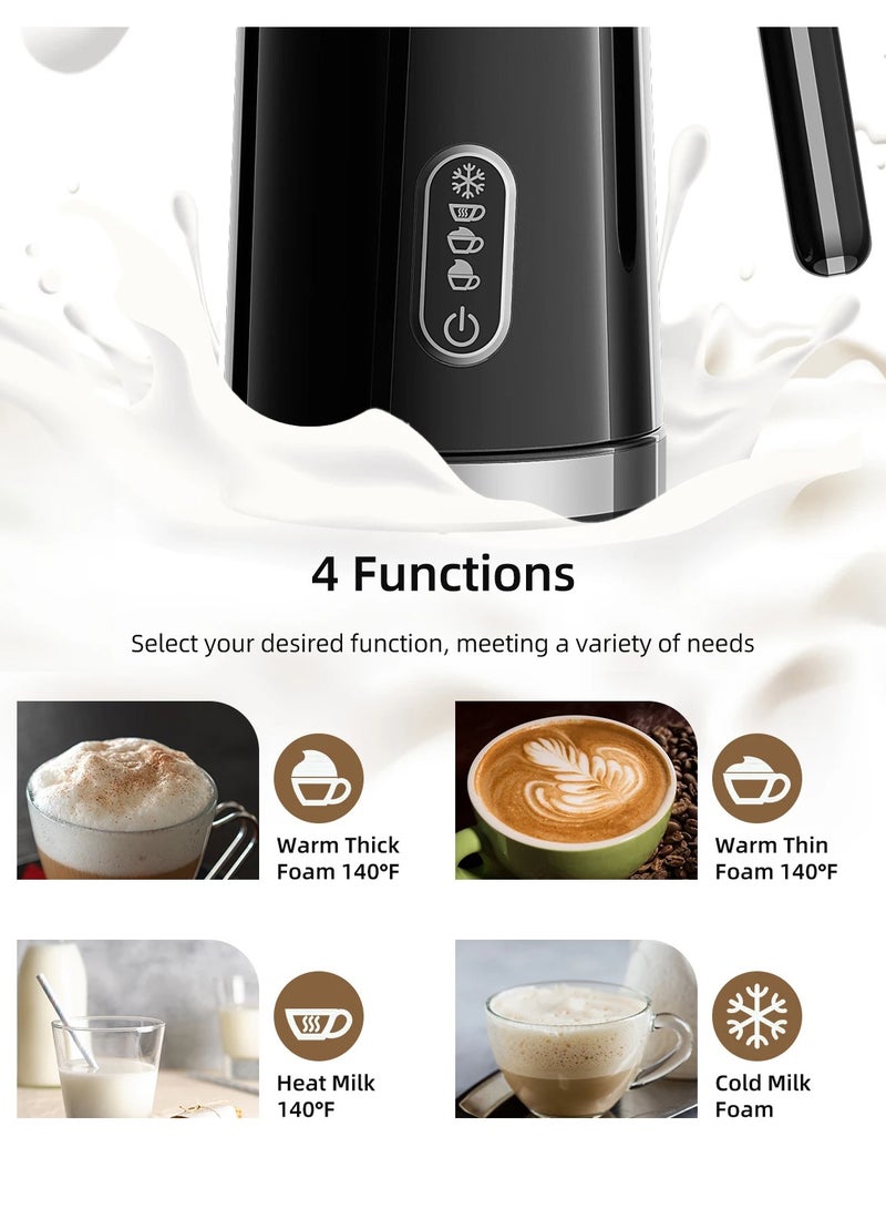 AROAQ 4 in 1 Automatic Hot and Cold Milk Frother Warmer for Latte, Foam Maker, Hot Chocolates, Cappuccino - Image 2
