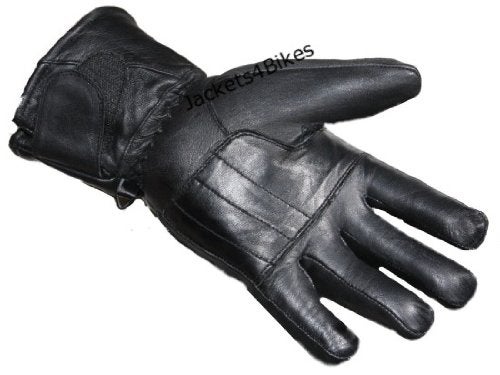 Jackets 4 Bikes Men’s Winter Gauntlet Motorcycle Gloves, 100% Natural Sheep Leather, Thinsulate Thermal Heated Lining, Full Windproof Cold Weather Water Resistant, Reinforced Warm Biker Driving Glove Black XXL - Image 2