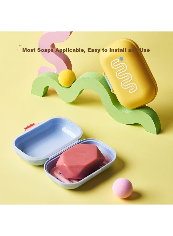 Gasco Jiashigao Travel Soap Dish, Toiletry Draining Convenient Soap Storage Box, Dopamine Luxury Travel Essential - Image 2