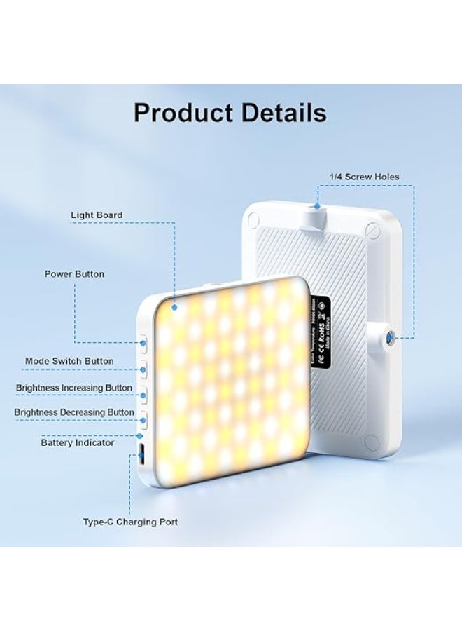 Selfie Ring Light – 80 LED Rechargeable Clip-On Light with 3 Color Modes, 10 Brightness Levels, 3000mAh Battery – Portable Fill Light for Phone, Laptop, Tablet, Zoom & Video Calls - Image 3
