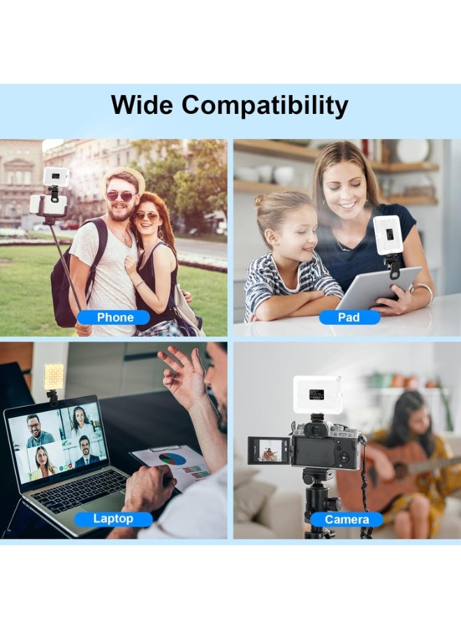 Selfie Ring Light – 80 LED Rechargeable Clip-On Light with 3 Color Modes, 10 Brightness Levels, 3000mAh Battery – Portable Fill Light for Phone, Laptop, Tablet, Zoom & Video Calls - Image 2