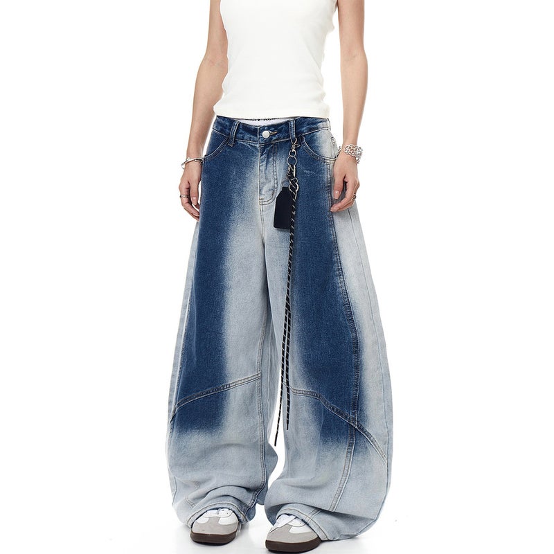 Unisex Classic Denim Jeans Loose Fit Daily Outdoor Wear - Image 2