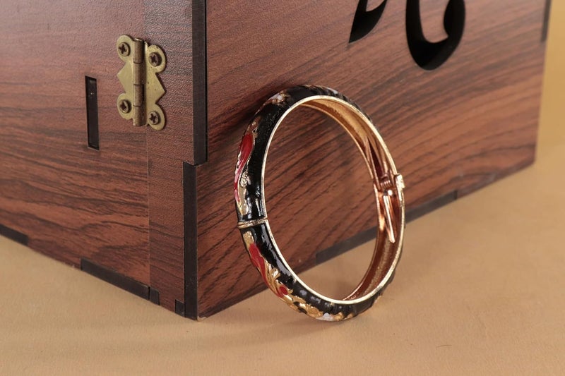 STYOLLO Stylish Alloy Enamel Metal Bracelet Set For Women & Girls | Beautiful Cuff Kada Charm Gift for Birthday | Designer Bracelet | Gift For Girls | Perfect Wedding & Festival Bracelet Accessories - Image 3
