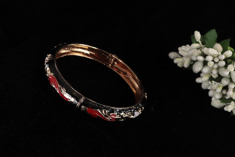 STYOLLO Stylish Alloy Enamel Metal Bracelet Set For Women & Girls | Beautiful Cuff Kada Charm Gift for Birthday | Designer Bracelet | Gift For Girls | Perfect Wedding & Festival Bracelet Accessories - Image 2
