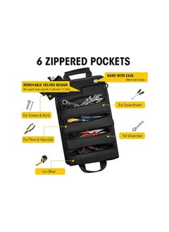 PROMASS promass Tool Bag Organizer with Detachable Pouches Heavy Duty Roll Up Tool Bag: Includes 6 Tool Pouches - Ideal Gifts for Mechanics, Electricians, and Hobbyists  - Image 5