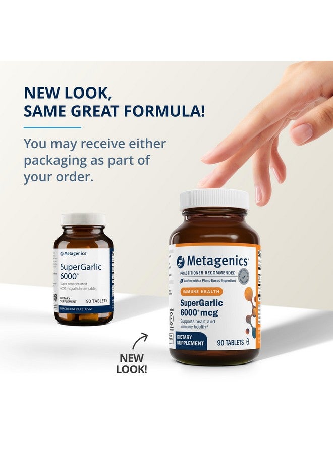 ميتاجينكس ميتاجينيكس سوبر جارليك 6000 - تركيز فائق 6000 ميكروغرام من الأليسين - يدعم صحة القلب والجهاز المناعي* - مكمل غذائي بالثوم والأليسين - غير معدل وراثيًا ونباتي - 90 قرصًا - Image 3