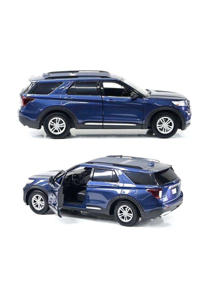 Motormax 1:24 Scale Ford Explorer Die-Cast SUV Model Car – Blue Collectible Toy Vehicle - Image 2