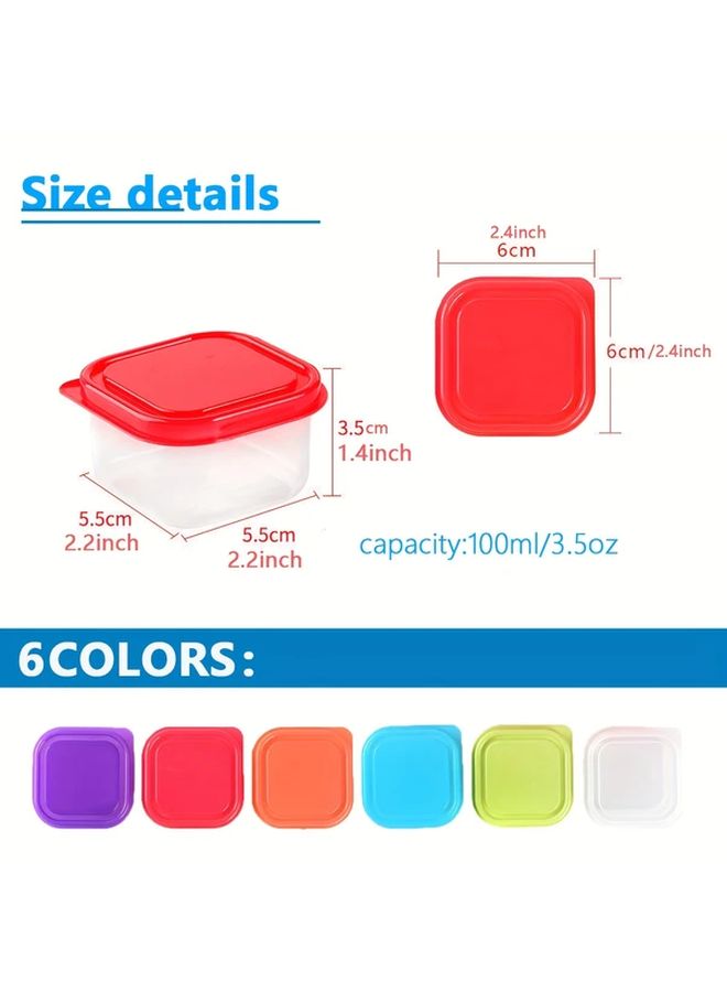 Red Polypropylene Pet Food Containers 6 Pack 100ml Leak Proof Microwave Safe - Image 2