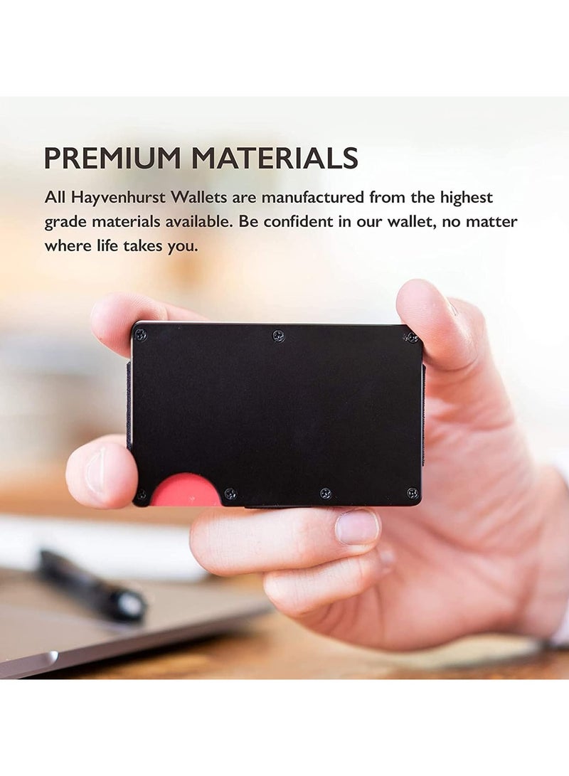 Minimalist Men's Wallet with RFID Identification, Slim Credit Card Holder, Aluminium Money Clip, Suitable for Both Men and Women, Men's Front Pocket as a Gift - Image 4