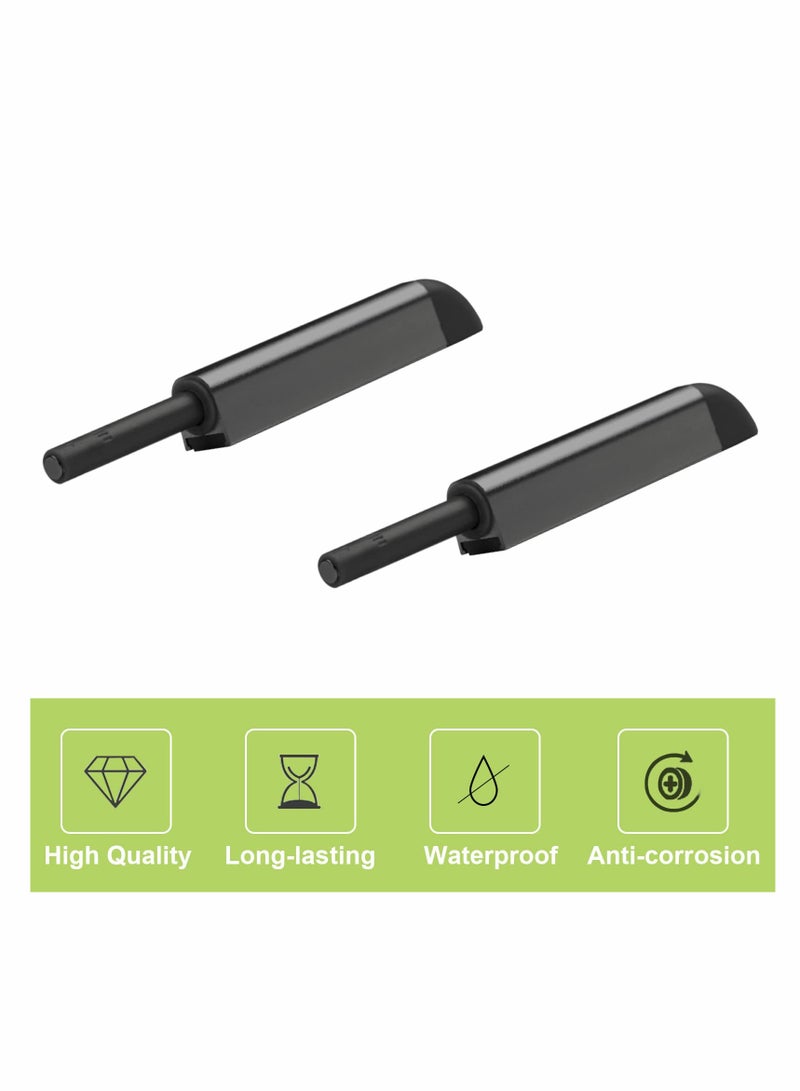 Magnetic Touch Latch, Magnetic Door Catch Push to Open Latch Adjustable Magnetic Cabinet Closures Release Catches Damper for Cupboard Wardrobe (6Pcs Black) - Image 3