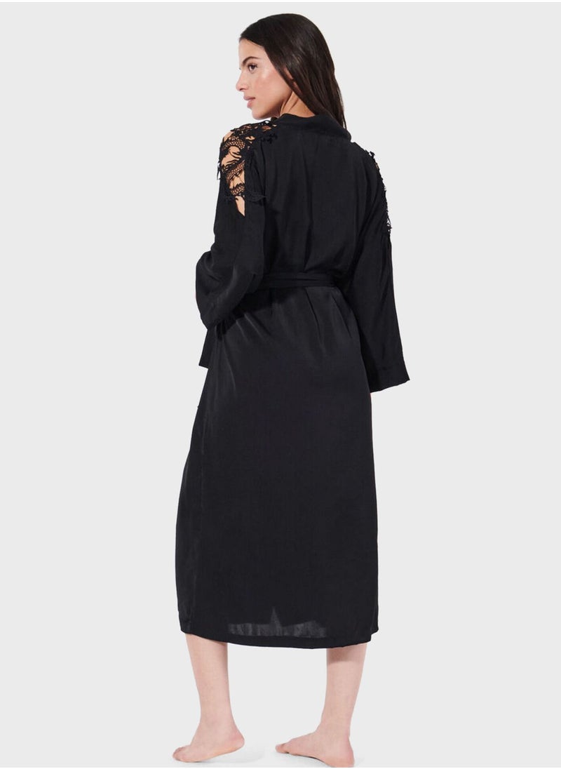 UNDIZ - Long Satin Kimono - Image 1