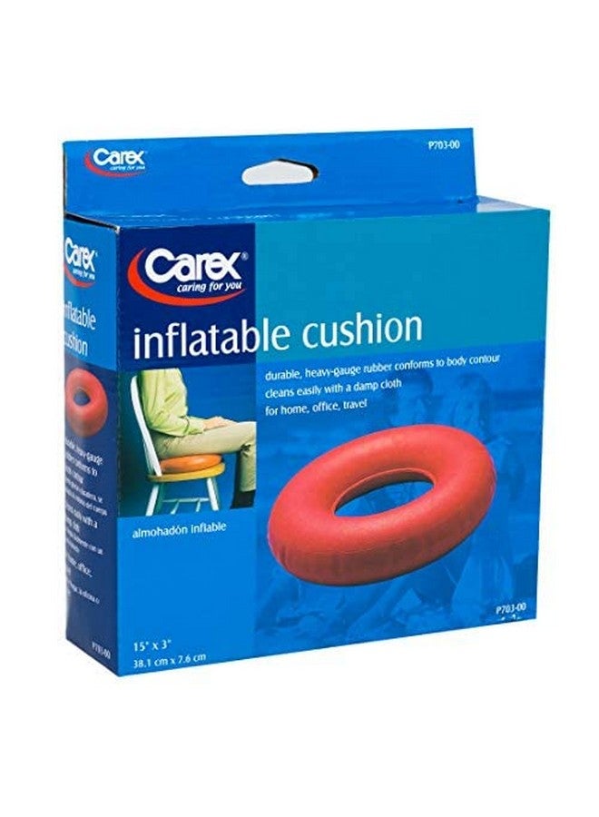 Carex Inflatable Donut Cushion - For Tailbone Pain, Hemorrhoids, Sciatica - Relief Cushion For Office Chair, Car, Seats, Travel, Wheelchair - Image 2