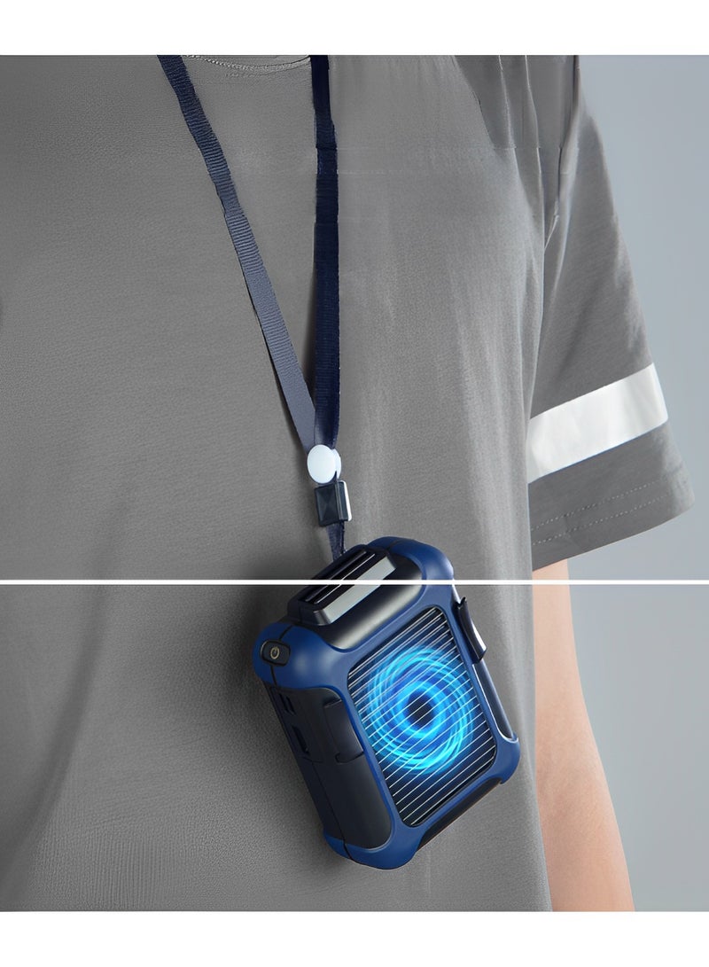 REOCLE Portable Waist Clip Fan 4000mAh Personal Rechargeable Neck Fan up to 16H with Strong Airflow & 3 Speed Hand Free Necklace Fan for Working Hiking Fishing - Image 4