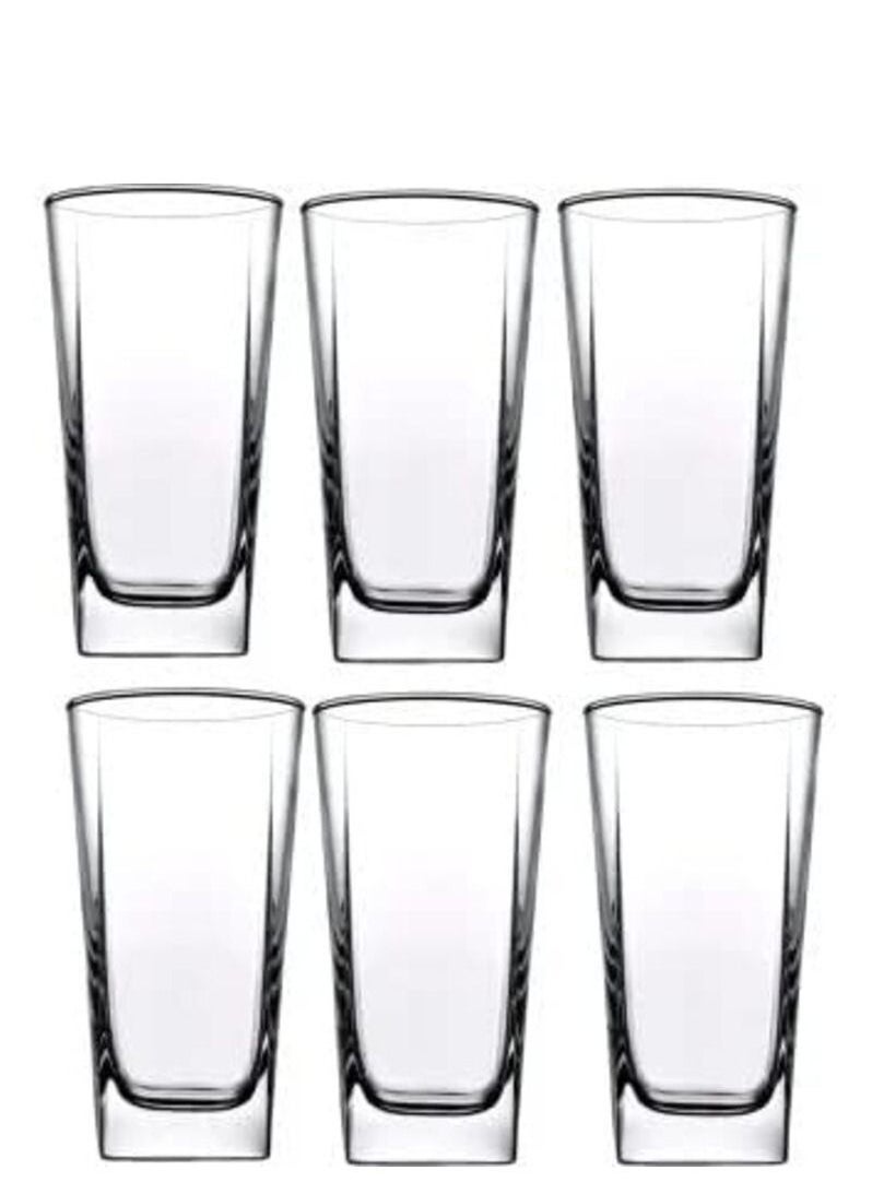 Pasabache - Pasabahce Large Juice Cups Set of 6 Carre Long Drink 305 ml - Turkey Origin - Image 1