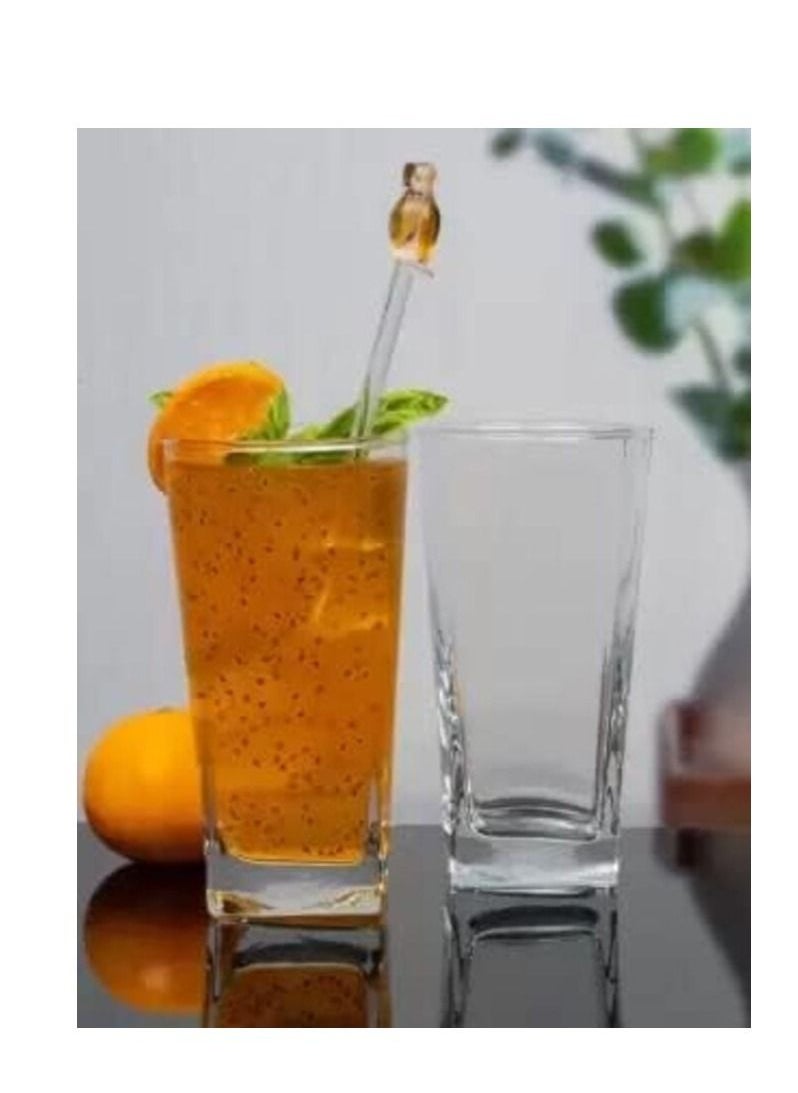 Pasabache - Pasabahce Large Juice Cups Set of 6 Carre Long Drink 305 ml - Turkey Origin - Image 1