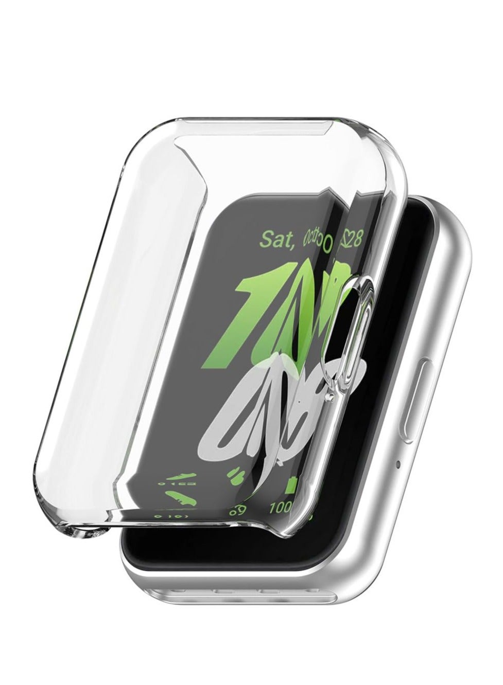 Cases Compatible with Samsung Galaxy Fit 3 Smart Watch Soft TPU Full Coverage Screen Protector Bumper Shell Anti-Scratch Protective Cover for Samsung Galaxy Fit 3 SM-R390