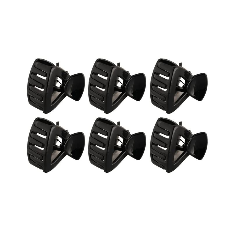 BIRDWARE hair Clips For Women 4Pcs Claw Butterfly Clips hair Accessorie For Girls Fancy Korean Clutch Stylish hair Clip Women Medium hair clutcher Shell and Black Colour (Square-Black) - Image 1