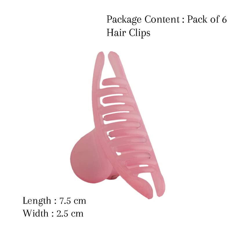 BIRDWARE hair Clips For Women 4Pcs Claw Butterfly Clips hair Accessorie For Girls Fancy Korean Clutch Stylish hair Clip Women Medium hair clutcher Shell and Black Colour (Square-Black) - Image 5