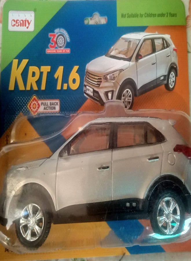 CENTY KRT Silver Colour - 1.6 Looks Like Real SUV- Pull Back Action - Sun Roof Design on roof - Safe to use Non Toxic Plastic - Image 2
