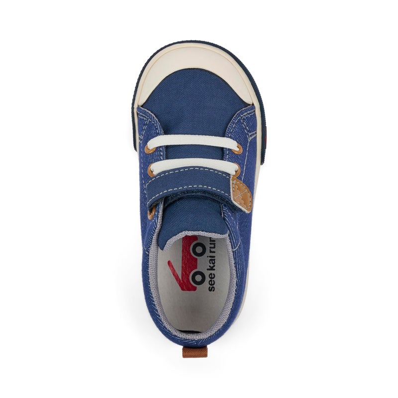 See Kai Run Stevie II Sneakers - Casual Play Shoes for Everyday Wear, Navy Denim, Toddler 5 - Image 5