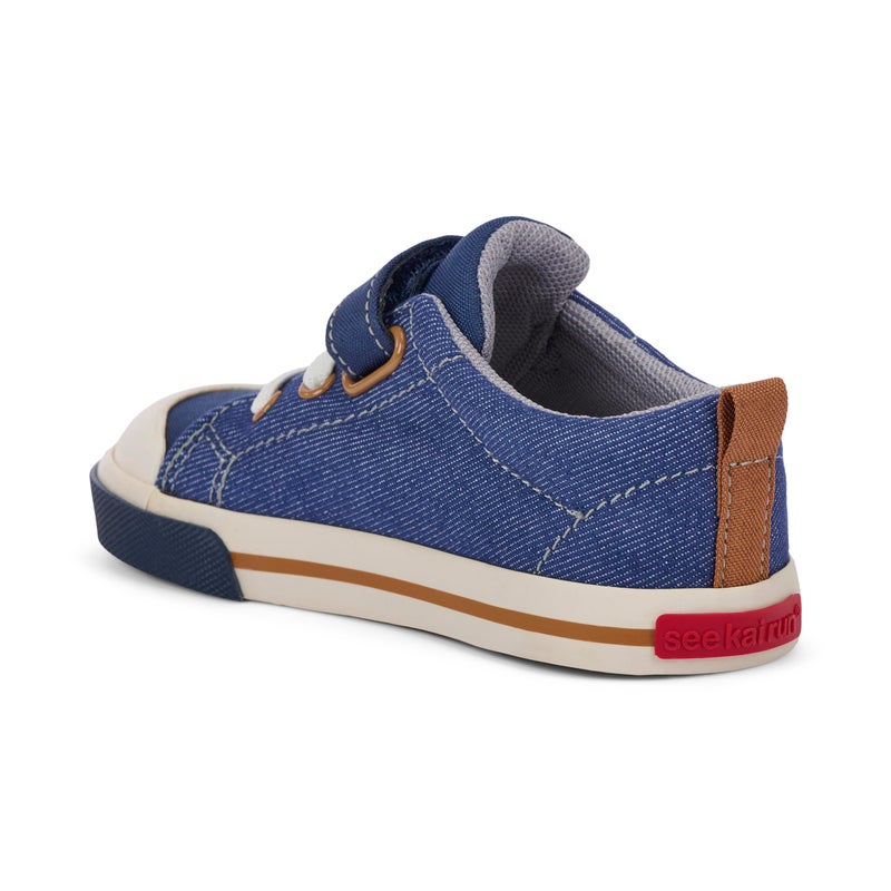 See Kai Run Stevie II Sneakers - Casual Play Shoes for Everyday Wear, Navy Denim, Toddler 5 - Image 2