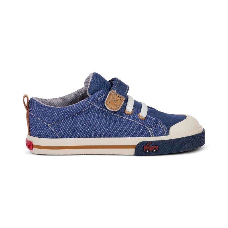 See Kai Run Stevie II Sneakers - Casual Play Shoes for Everyday Wear, Navy Denim, Toddler 5 - Image 3