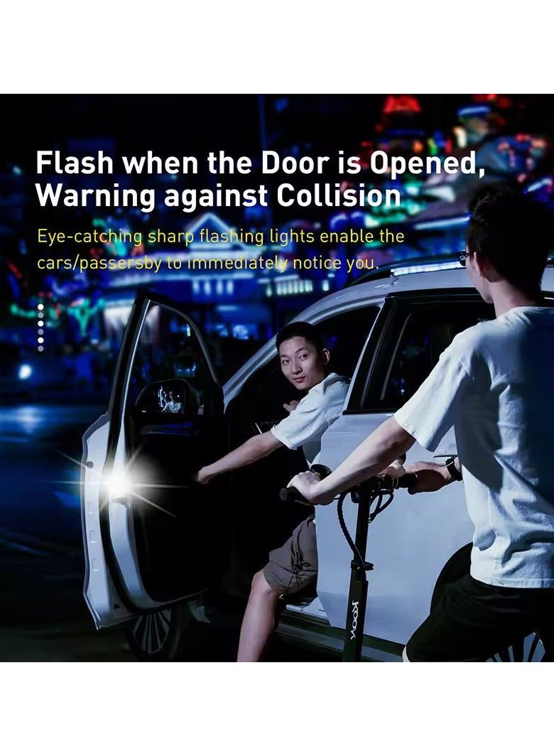 2PCS Waterproof 6 LED Car Door Opening Warning Lights Safety Warning Light Flashing Auto Opening Sticker.  - Image 3