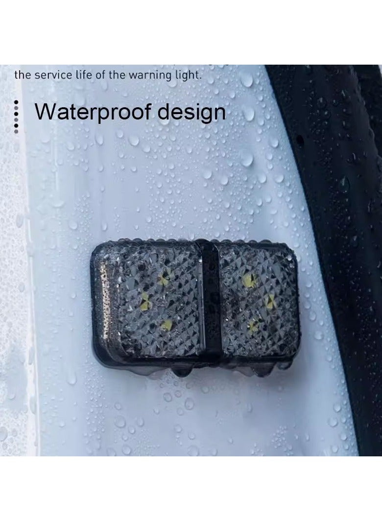 2PCS Waterproof 6 LED Car Door Opening Warning Lights Safety Warning Light Flashing Auto Opening Sticker.  - Image 4