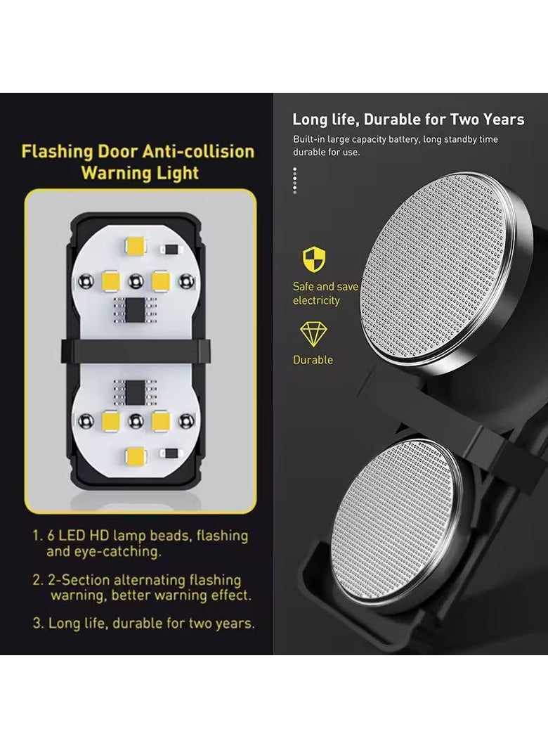 2PCS Waterproof 6 LED Car Door Opening Warning Lights Safety Warning Light Flashing Auto Opening Sticker.  - Image 5